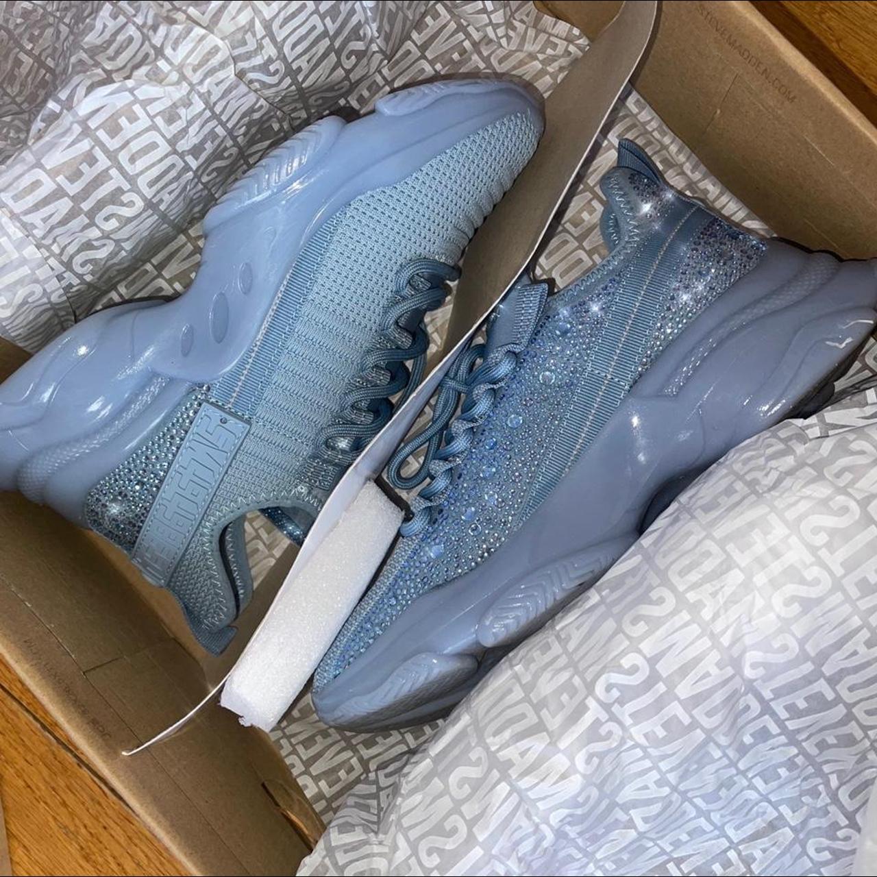 Rhinestone Steve Madden sneakers MAXIMA BABY BLUE... Depop