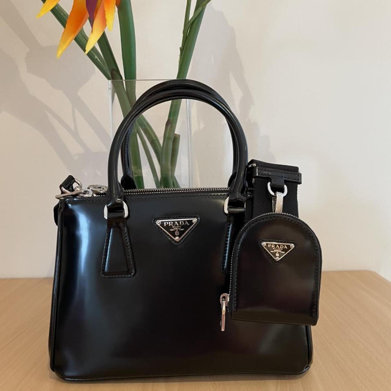 prada galleria brushed leather small bag