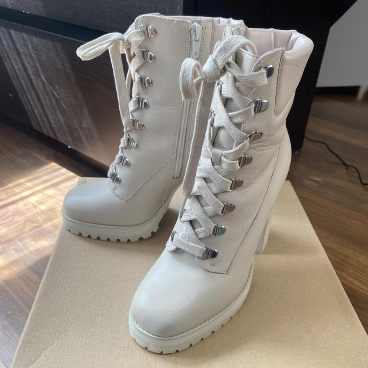 Steve Madden Beso Bone Boots - women’s size 7.5 - Depop