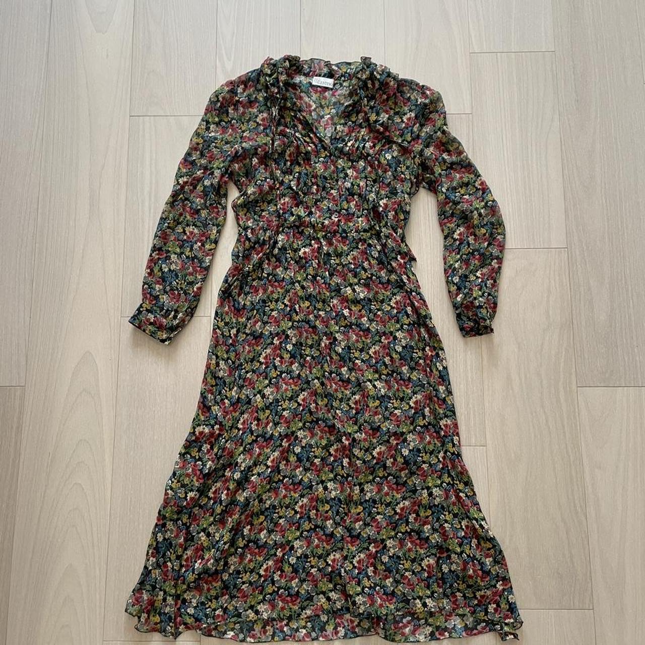 Redvalentino Sheer Summer Dress Floral Pring - Depop