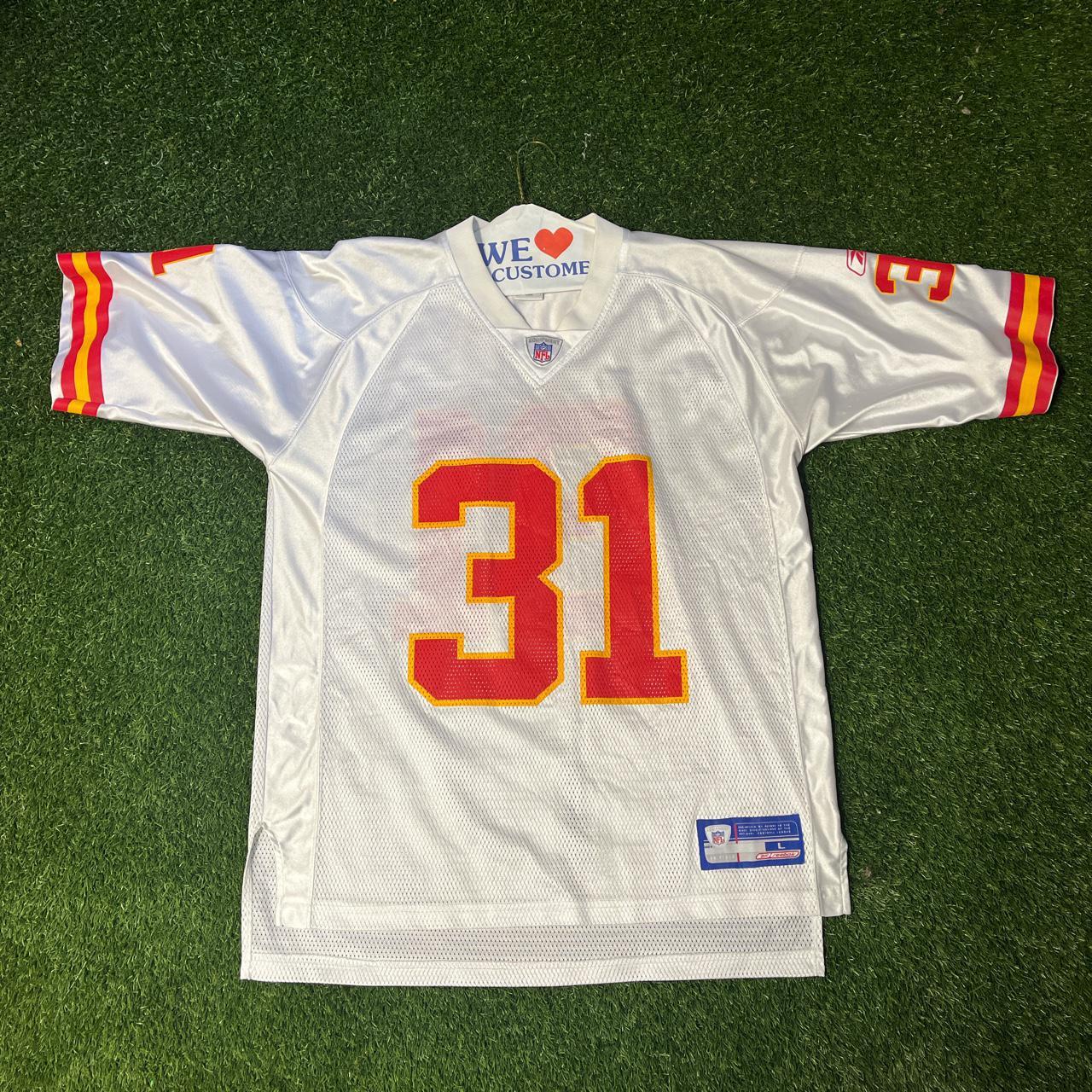 Vintage Kansas City Chiefs Priest Holmes Reebok Football Jersey