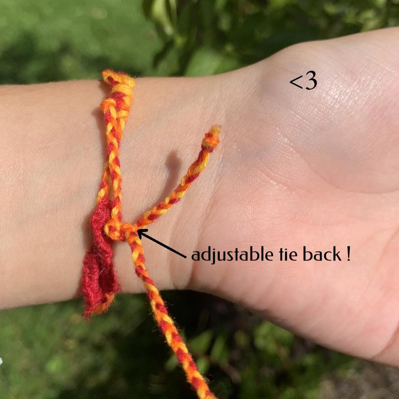 sunset friendship bracelet !!! coloured red , orange... Depop