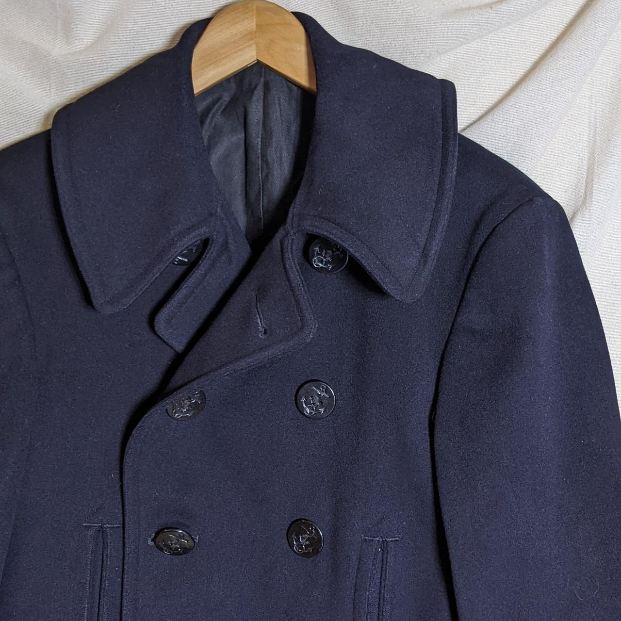 40's WWII Navy Wool Peacoat - Manufactured by the... - Depop