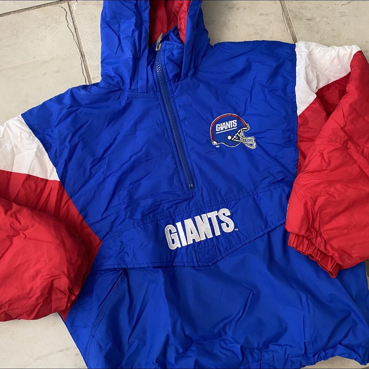 Vintage Starter New York Giants pullover puffer - Depop