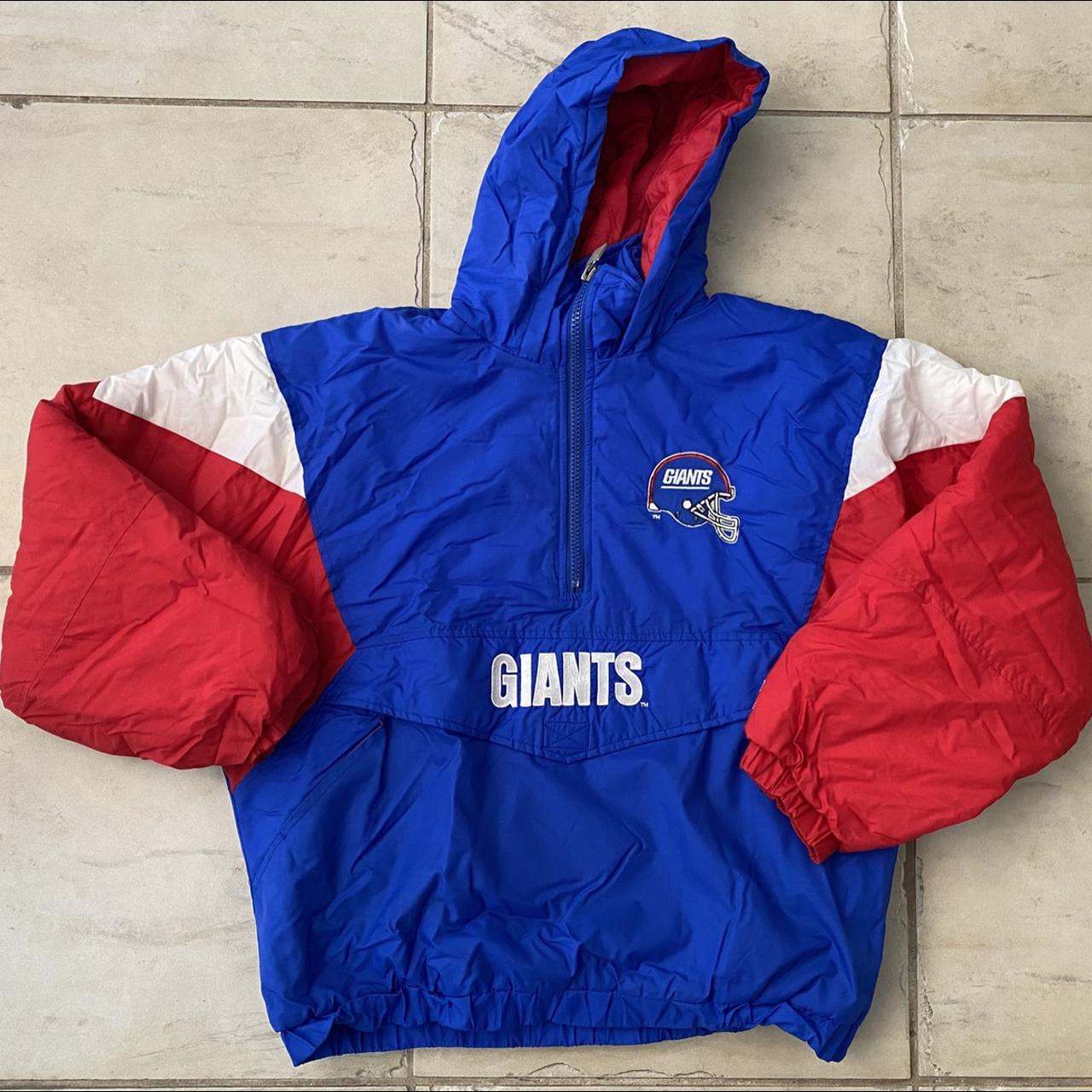 Vintage Starter New York Giants pullover puffer - Depop