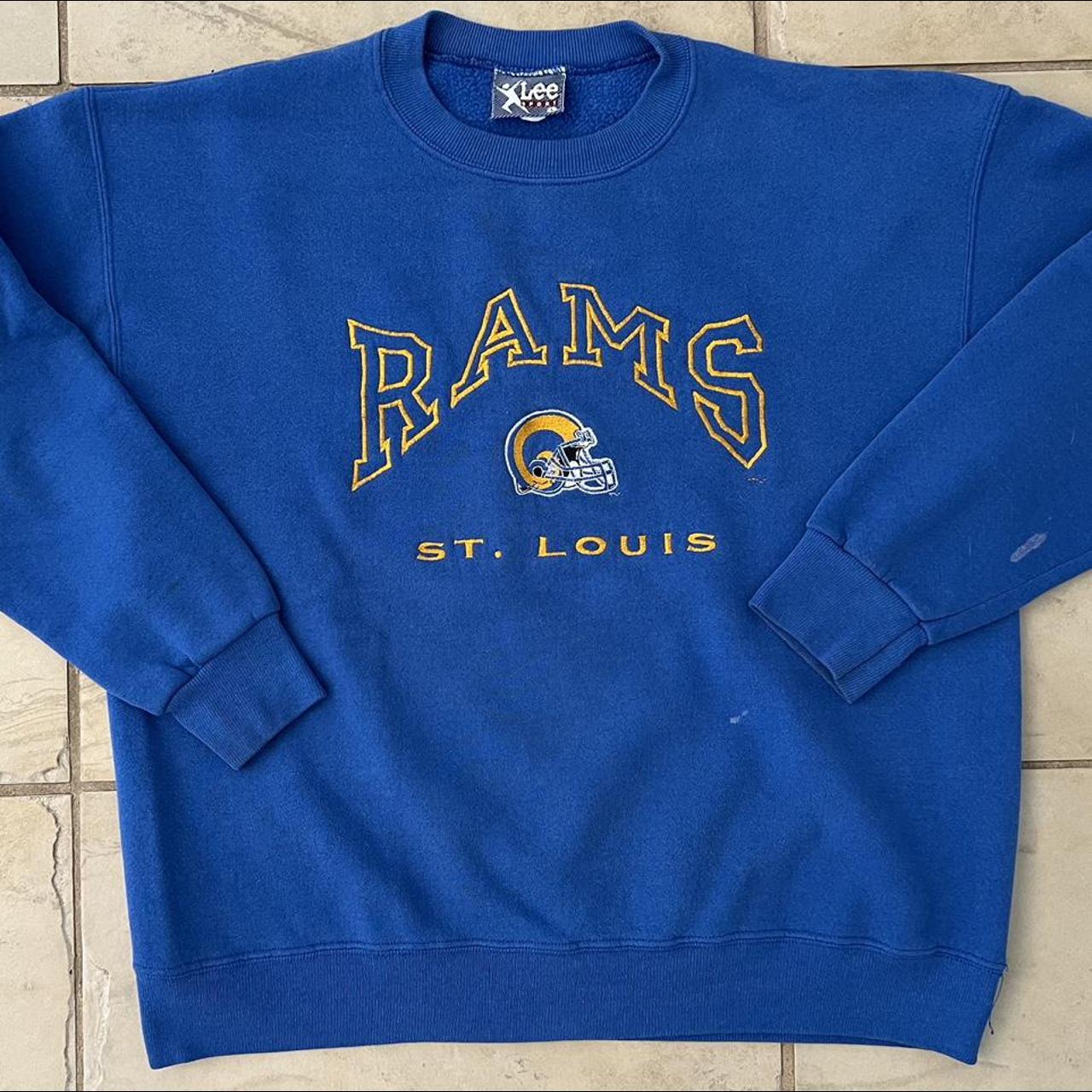 Vintage Lee Sport Los Angeles Rams Shirt Men XL Blue - Depop