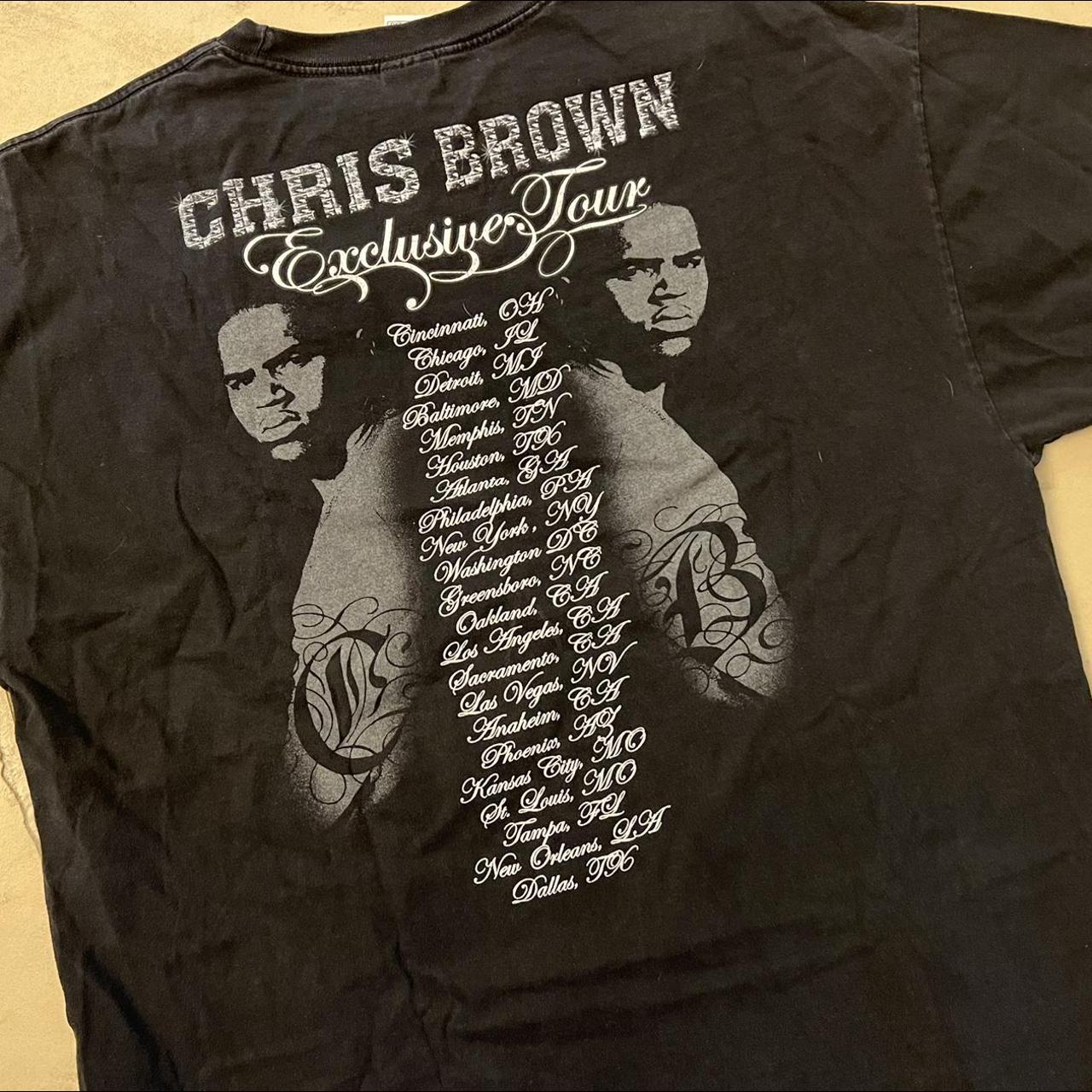 Vintage Chris Brown Music Concert Rap Tee T-shirt - Depop