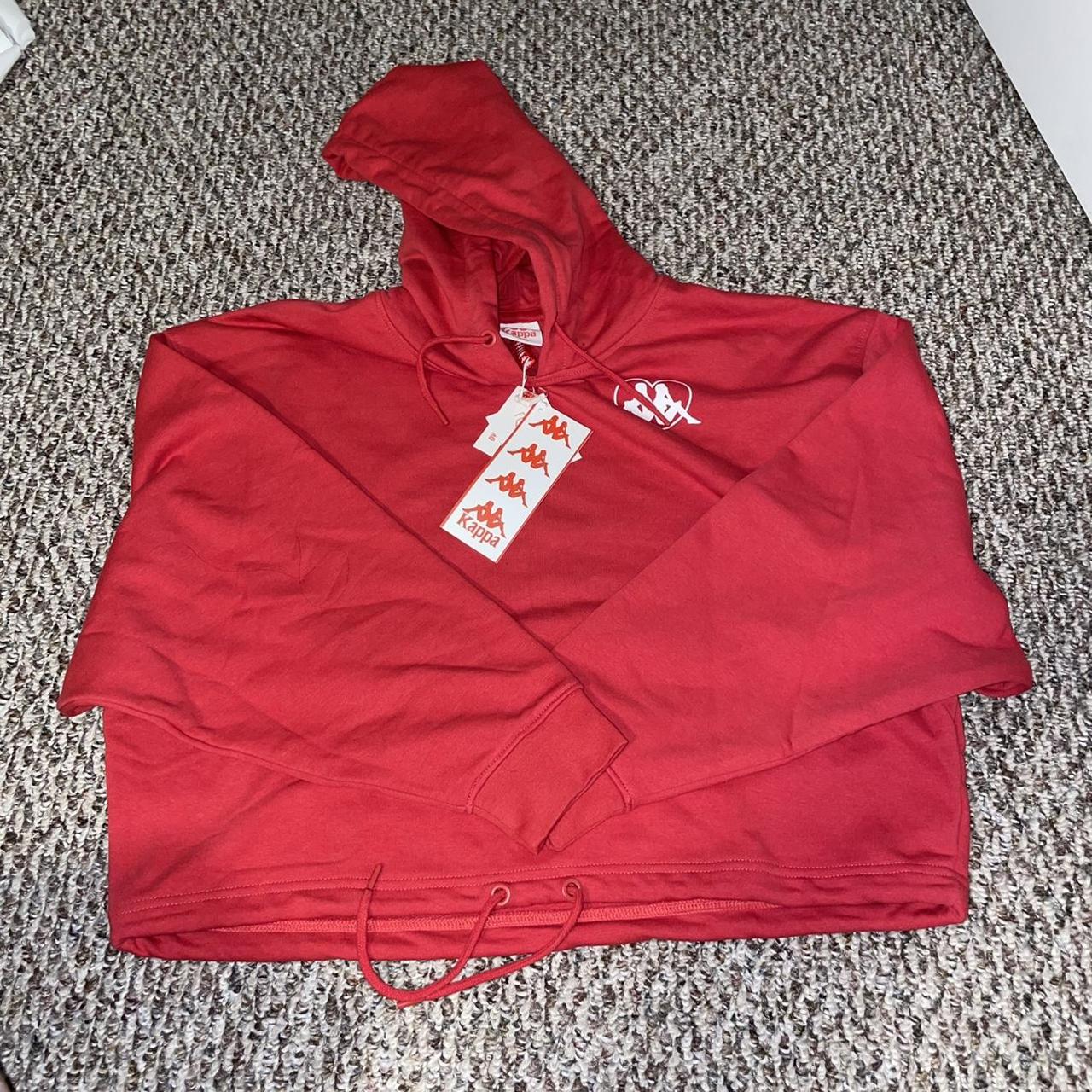 Red Cropped Kappa Hoodie (70) Never worn new with... Depop