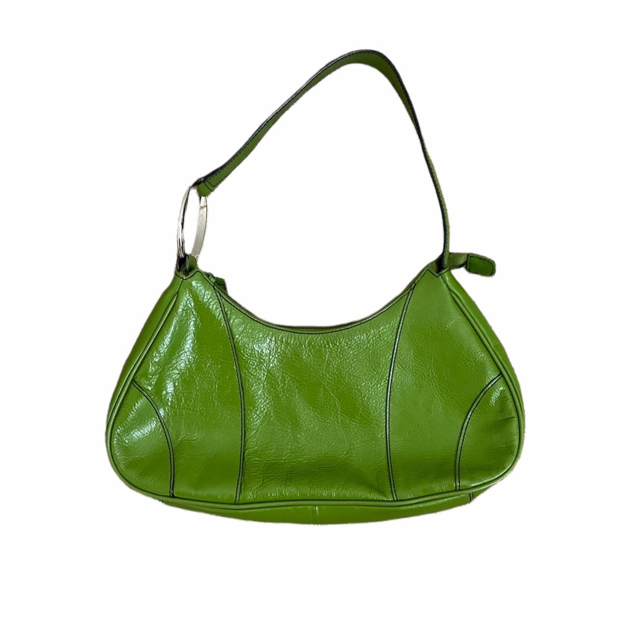 Y2K/2000s Lime Green Handbag Purse by Franco Sarto... - Depop