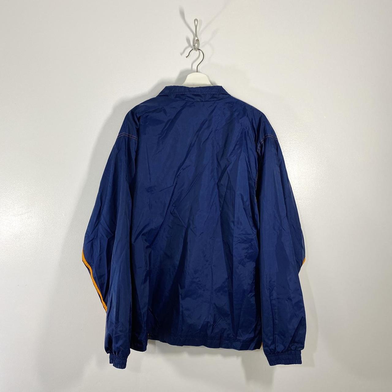 Vintage Y2K Adidas windbreaker. Size large. Navy and... - Depop