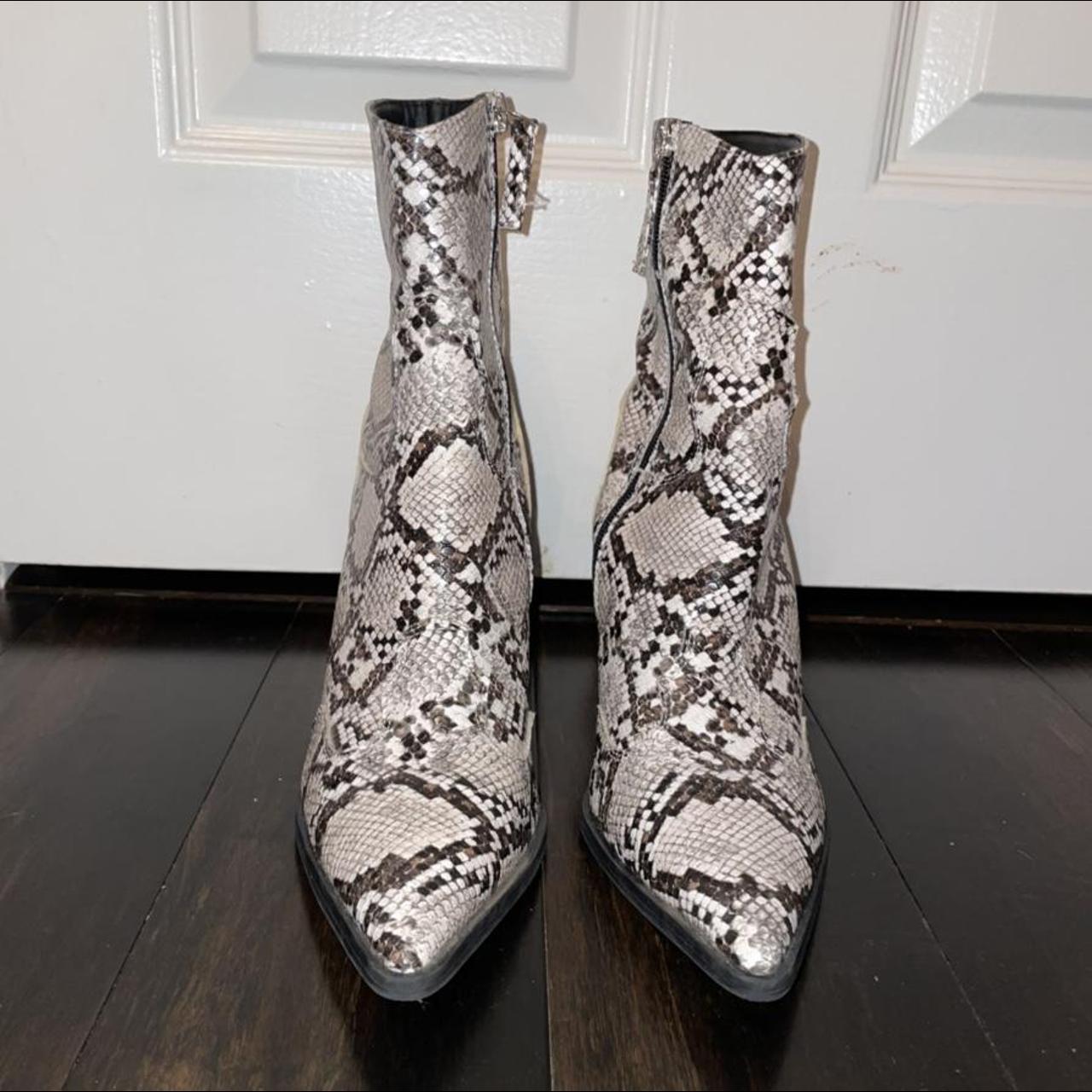 Snake print boots size 8 DM for offer) Great... Depop