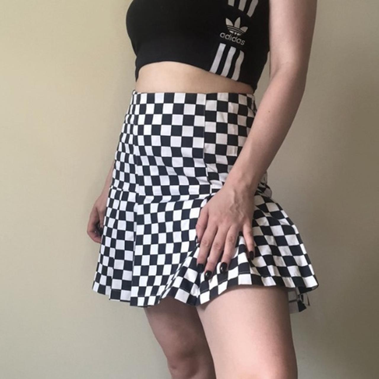 Ragged priest check board skirt Slight fading Depop