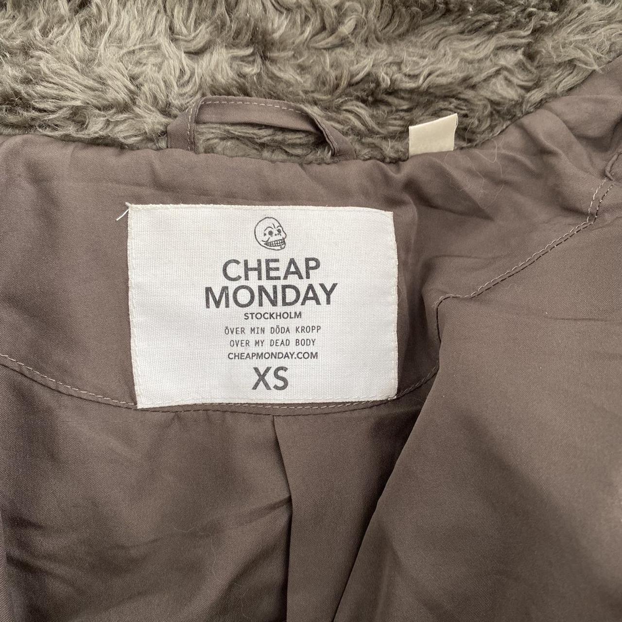 CHEAP MONDAY FAUX FUR JACKET - Brown shaggy faux... - Depop