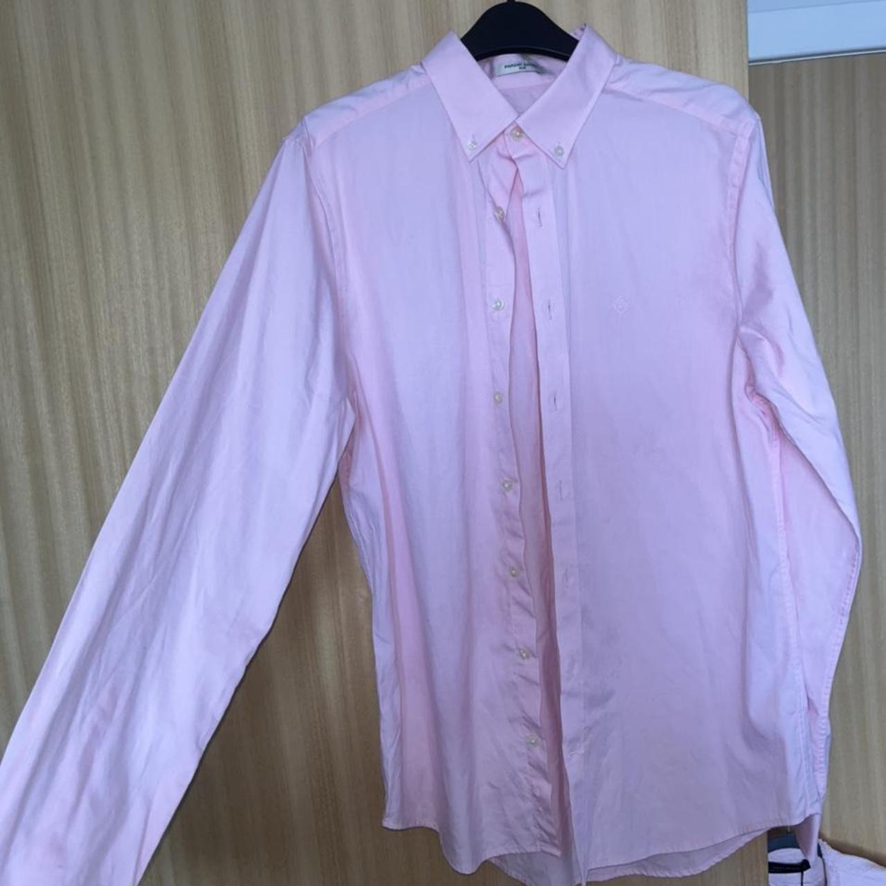 Mens Pink Gant Shirt Size medium Never worn Paid £90 - Depop