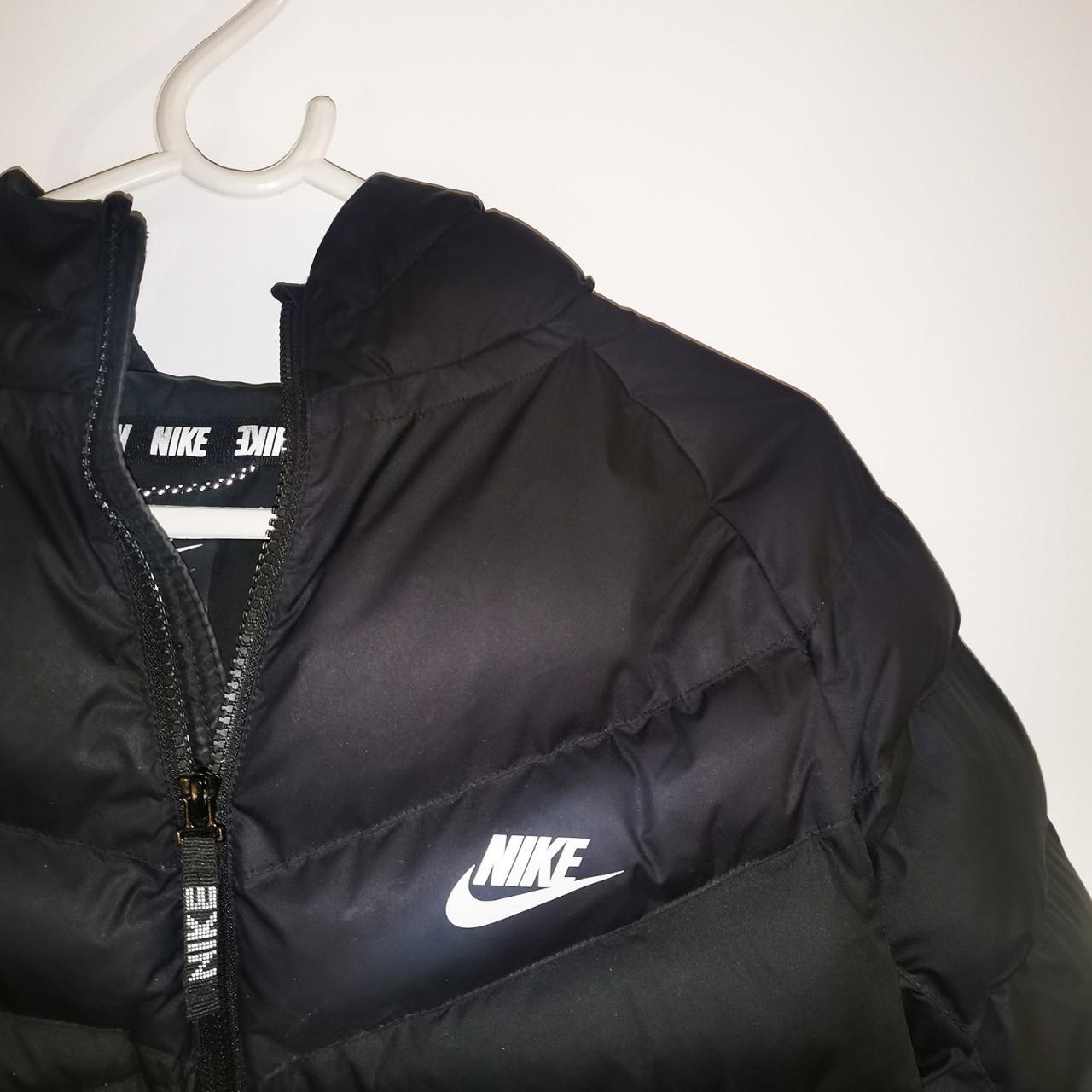 NIKE | PUFFER JACKET COLOUR: Black/Blue With White... - Depop