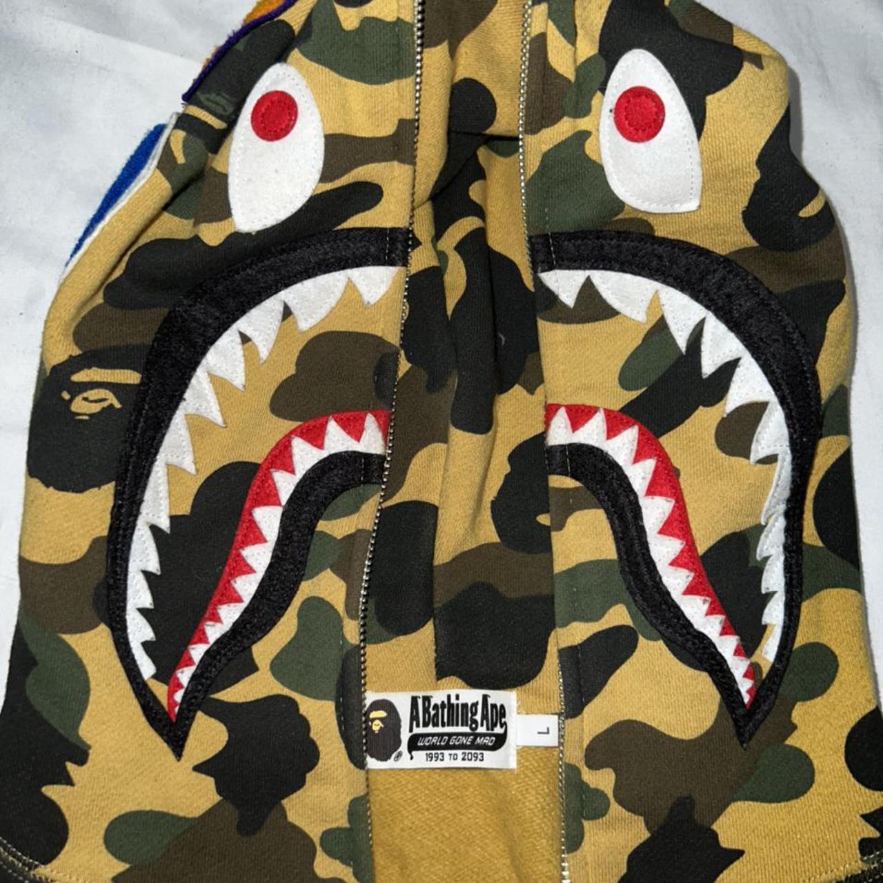 BAPE Men's Khaki Hoodie | Depop