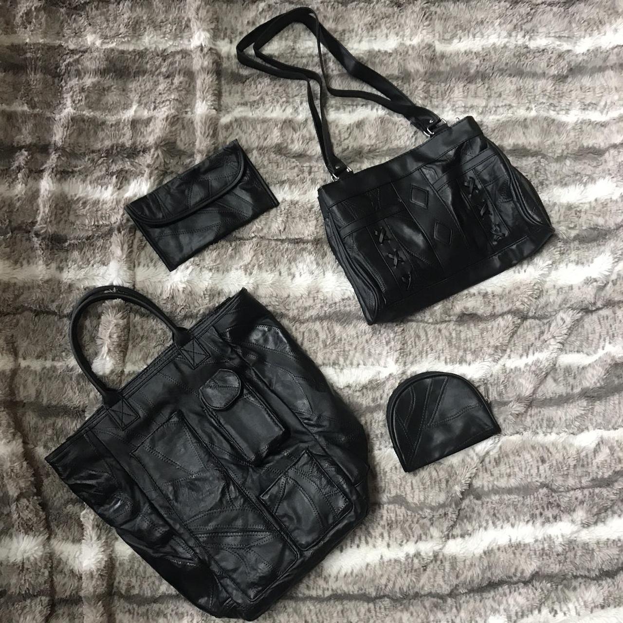 Patchwork leather bag Good condition some wear on - Depop