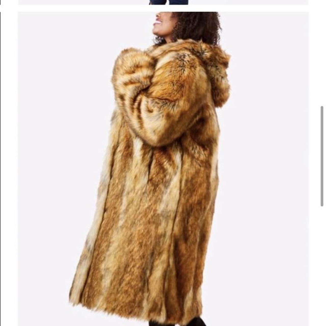 roamans faux fur coat