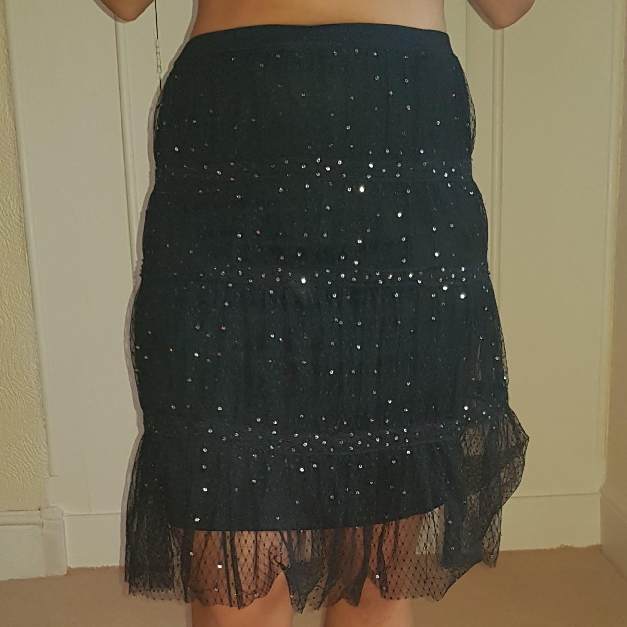 Black sequin 2025 skirt size 8