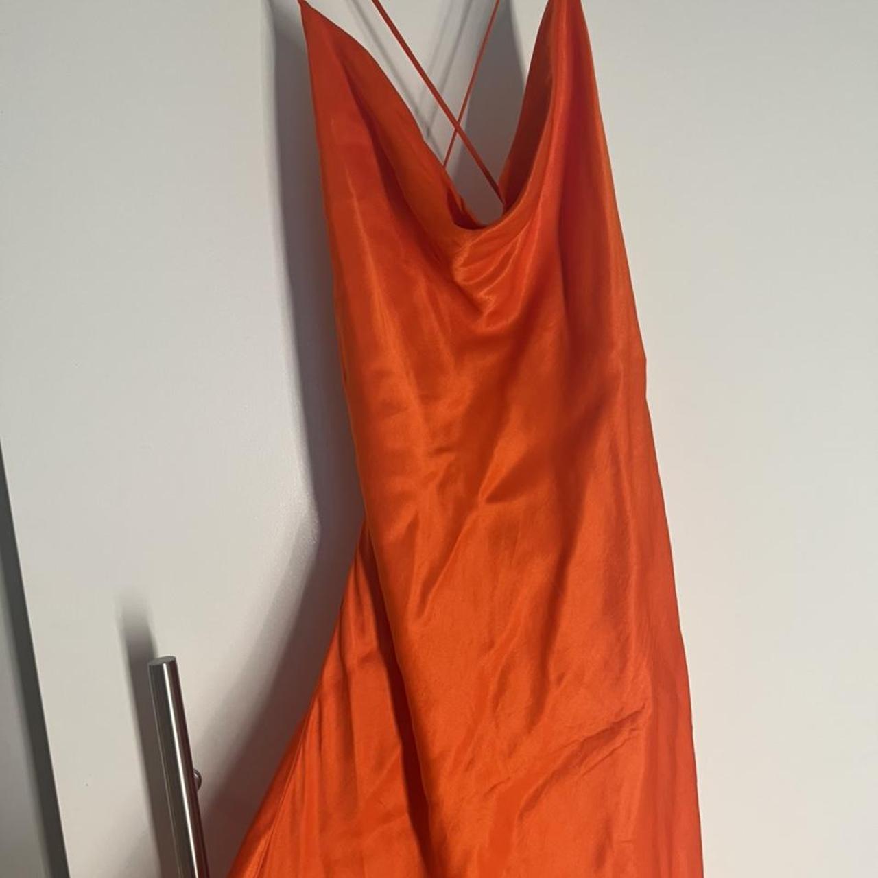 Zara Womens Orange Dress Depop 