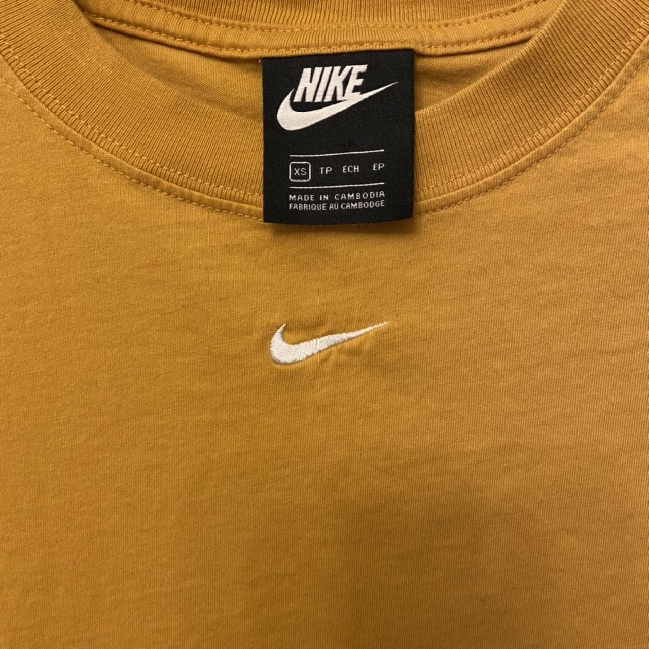 Nike Mustard Yellow T-shirt - only worn a few times... - Depop