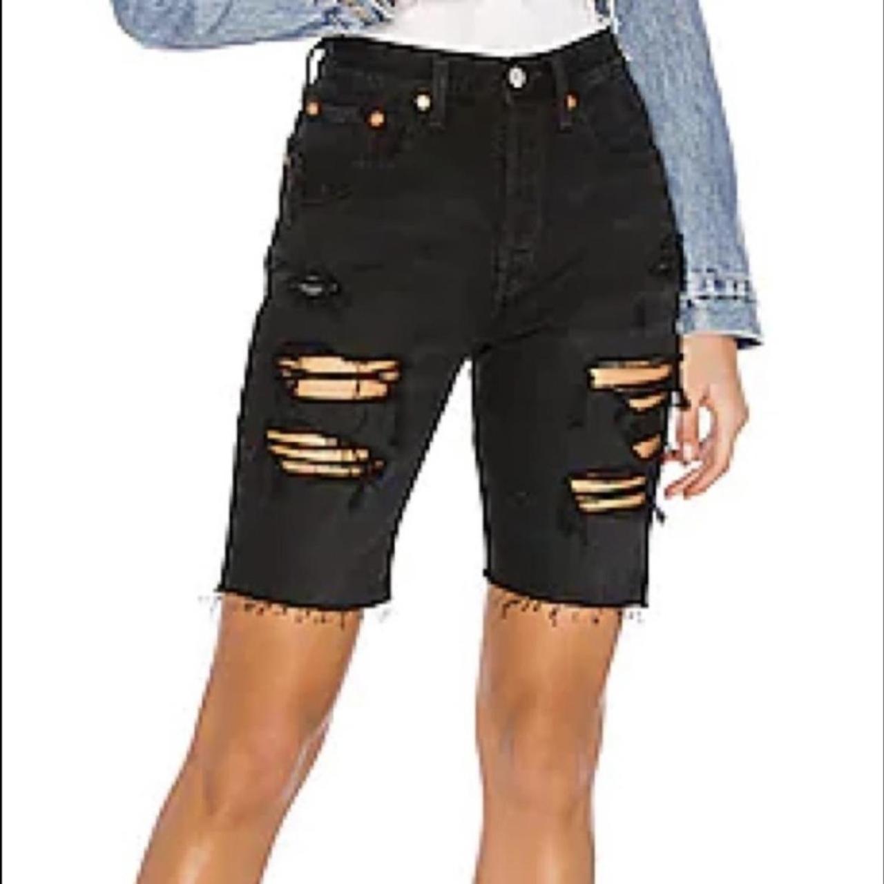 levi's distressed bermuda shorts