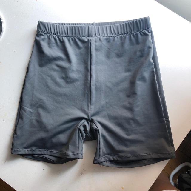 skims gunmetal swim shorts size xs no paypal - Depop