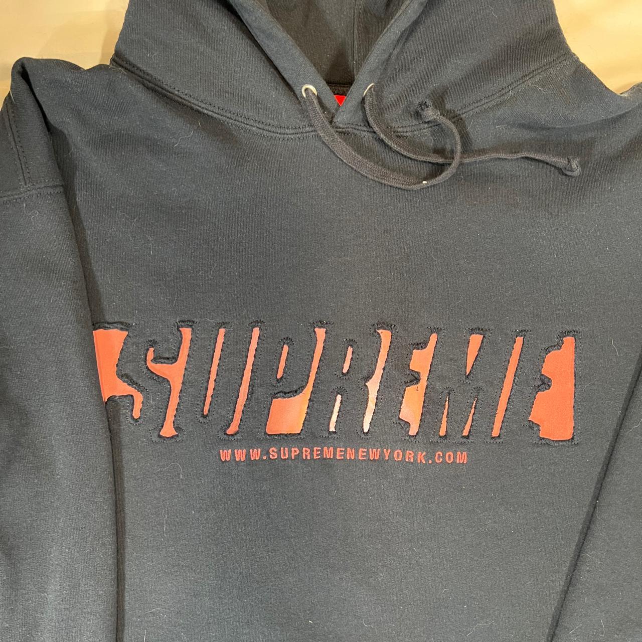 Supreme cutout hoodie in grey men's medium Been - Depop