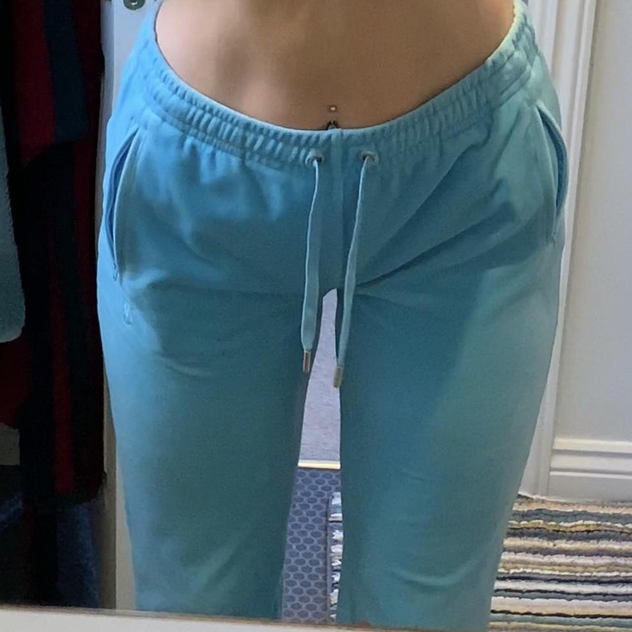 Light blue juicy couture velour flares Size... Depop