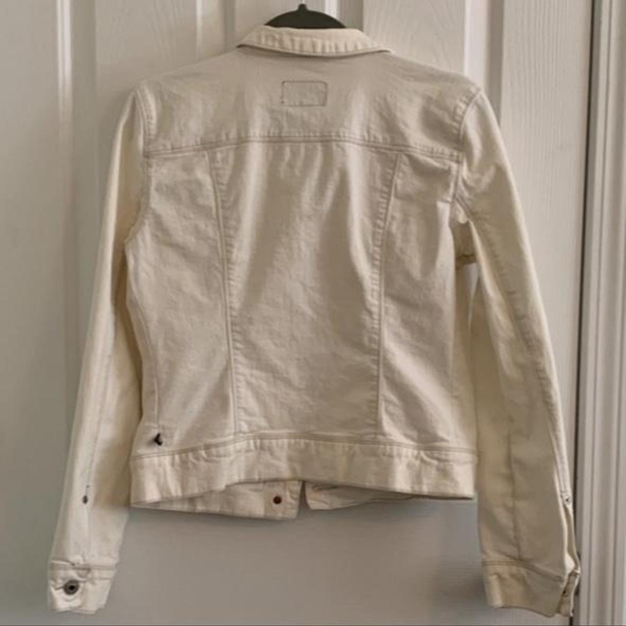 Vintage Ralph Lauren Cream Jean Jacket. Medium.... Depop