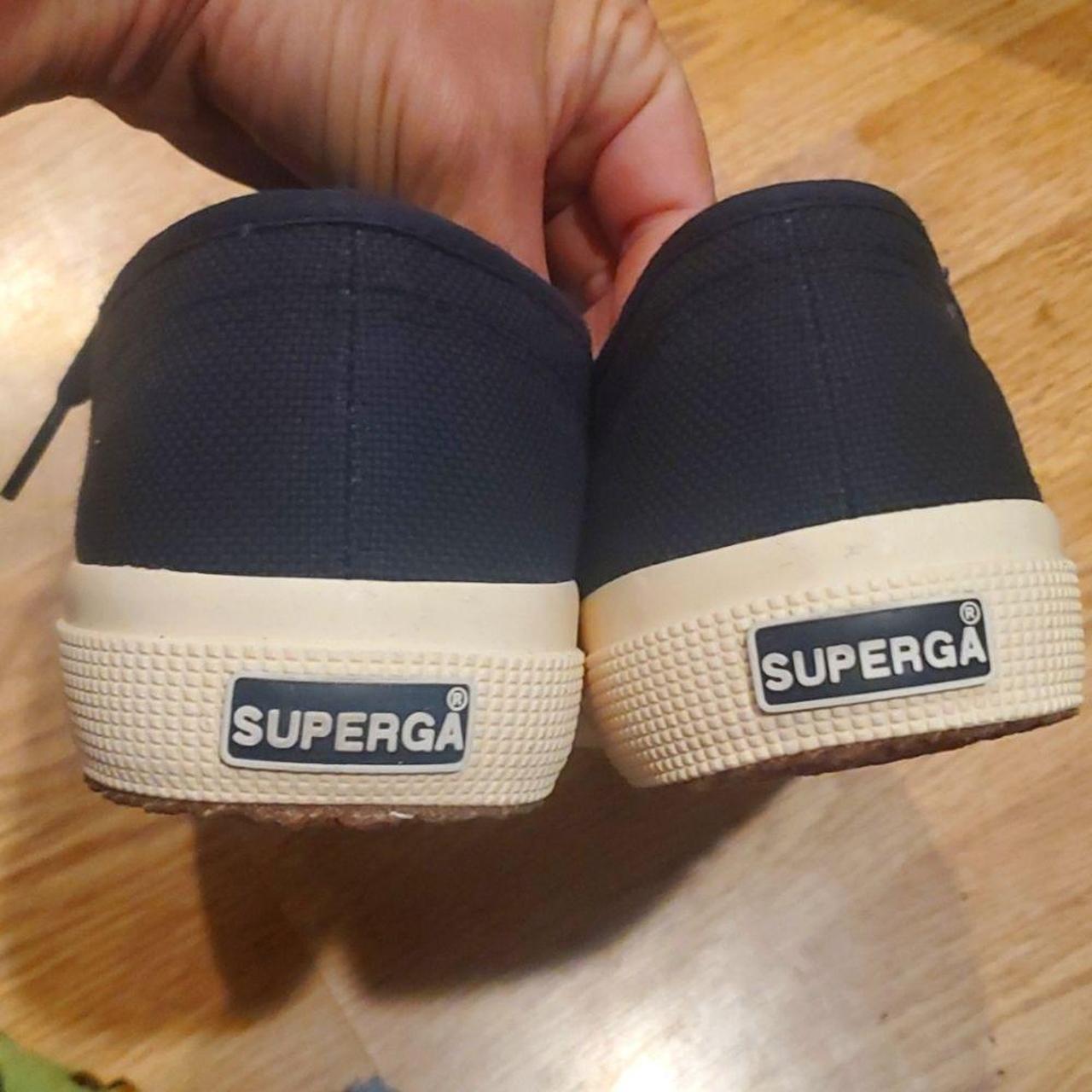 Superga Women's Blue and White Trainers (4)
