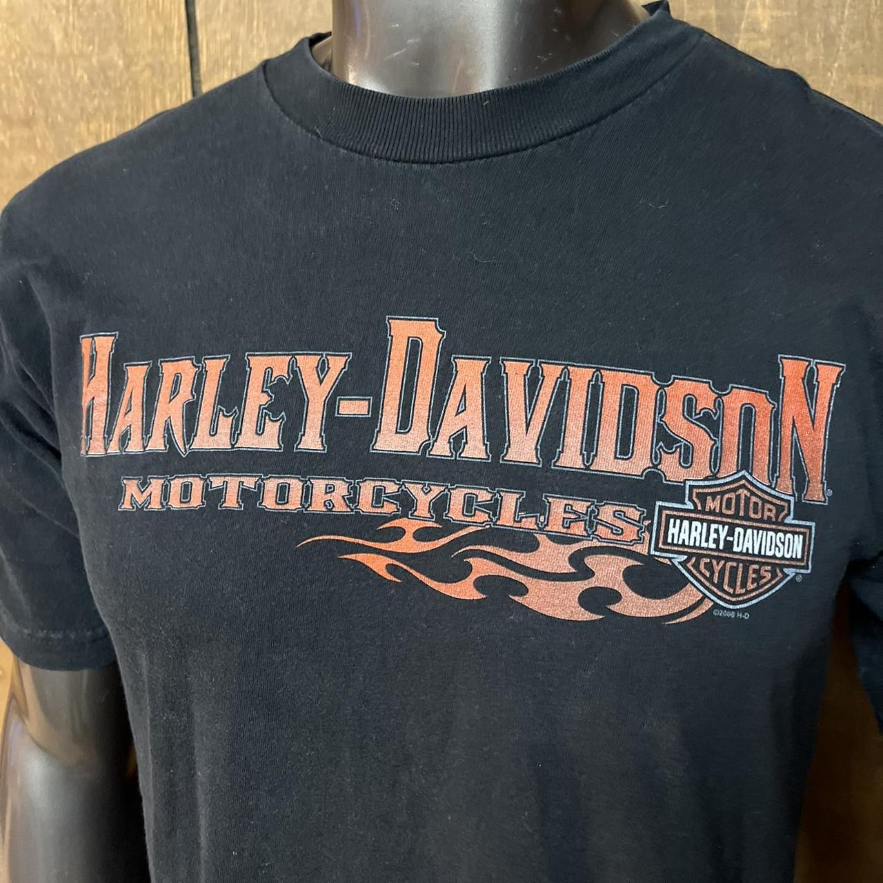 Vintage Harley Davidson T Shirt Sz L Flames Graphic... - Depop