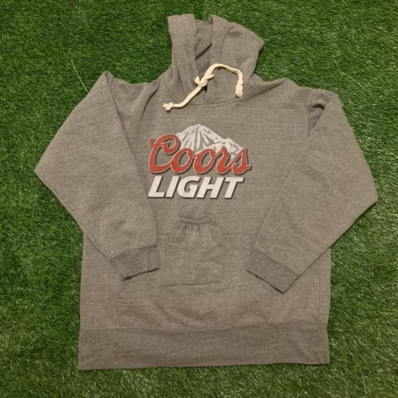 Coors light sweatshirt with beer pouch Clearance