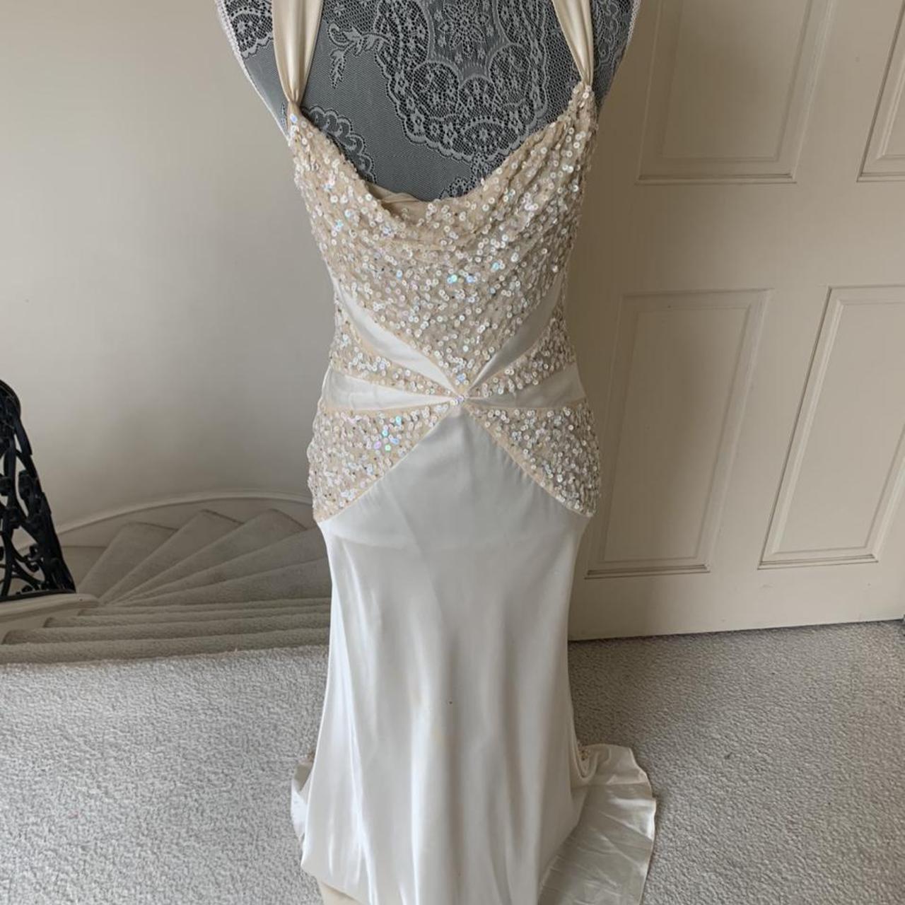 cream colored ball gown