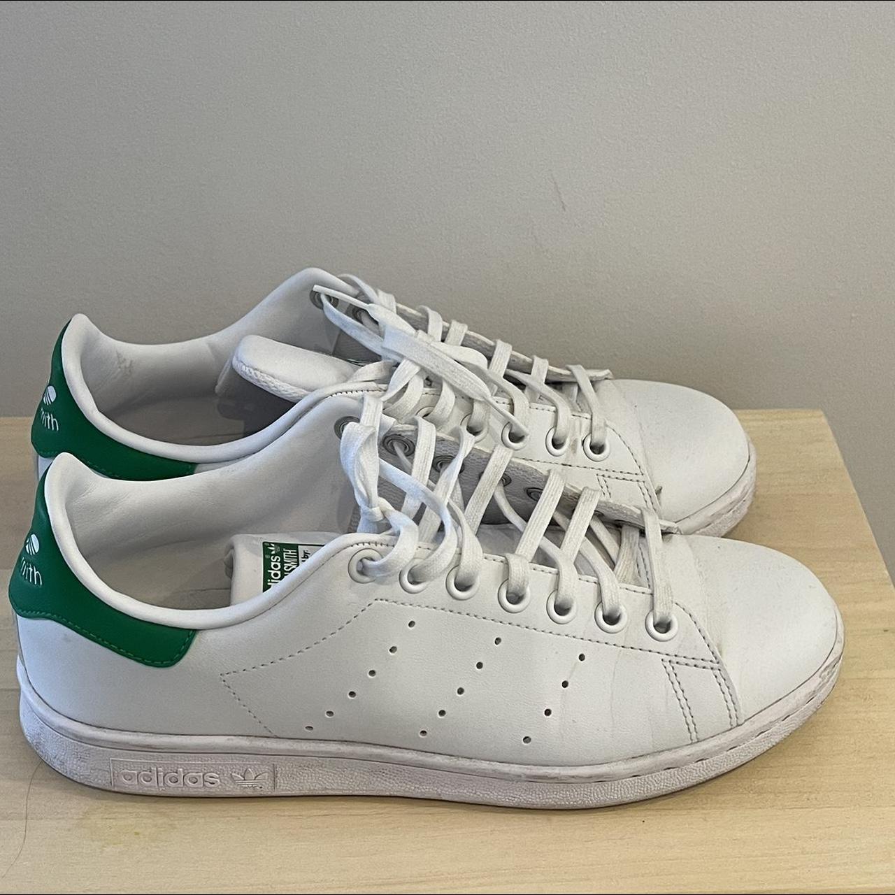 Adidas Women's White and Green Trainers | Depop