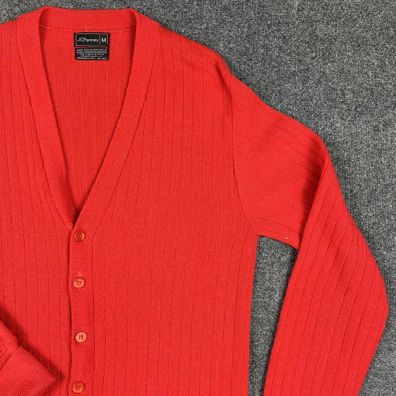 JCPenney Men's Red Cardigan Depop