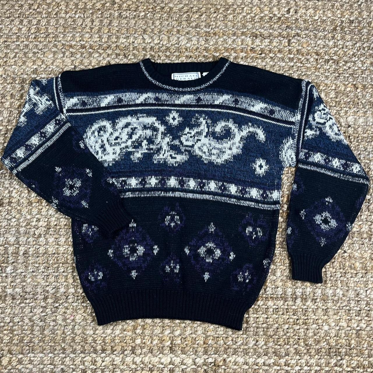 Michael Gerald vintage sweater. Amazing pattern &... - Depop