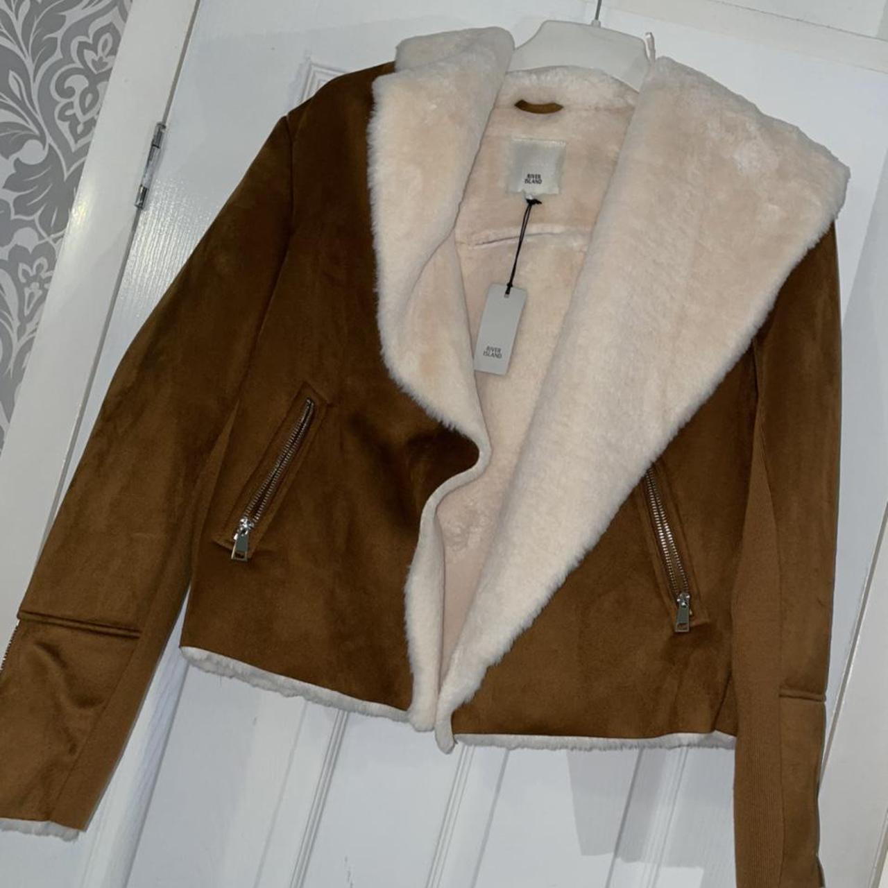 river island tan aviator jacket