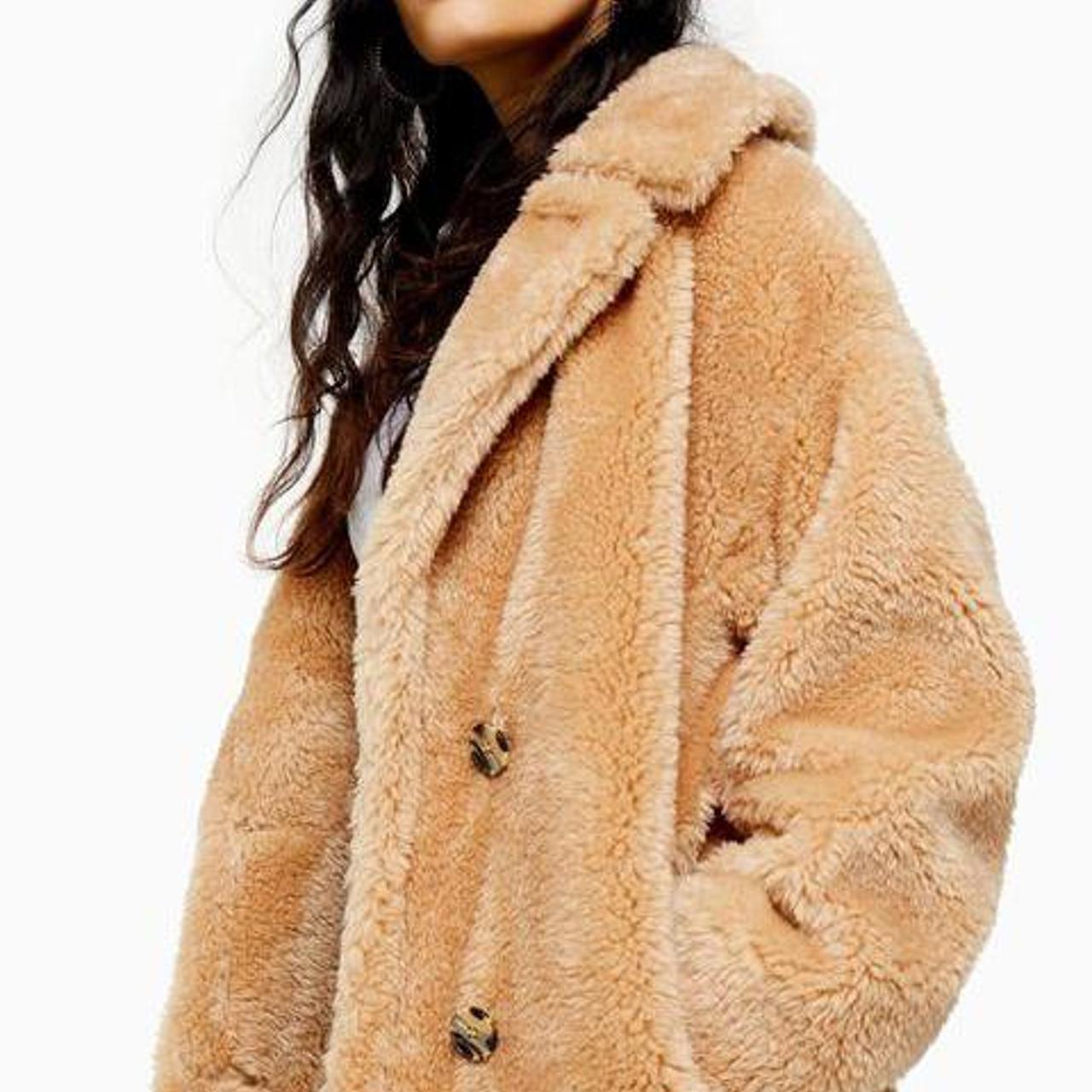 Borg teddy coat topshop best sale