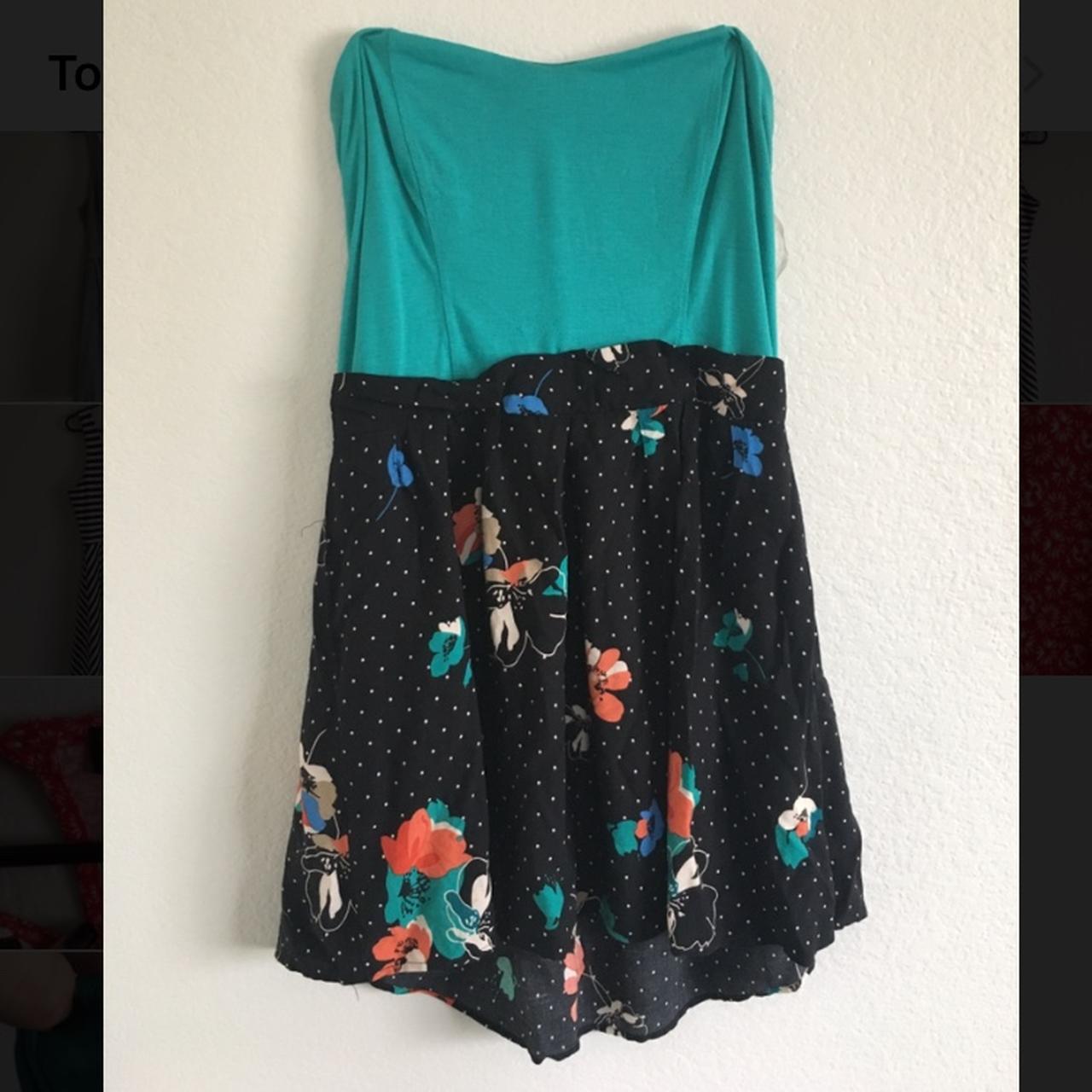 Xhilaration floral strapless dress target... Depop