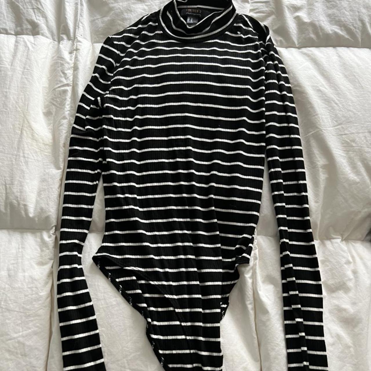 forever 21 striped turtleneck long sleeve