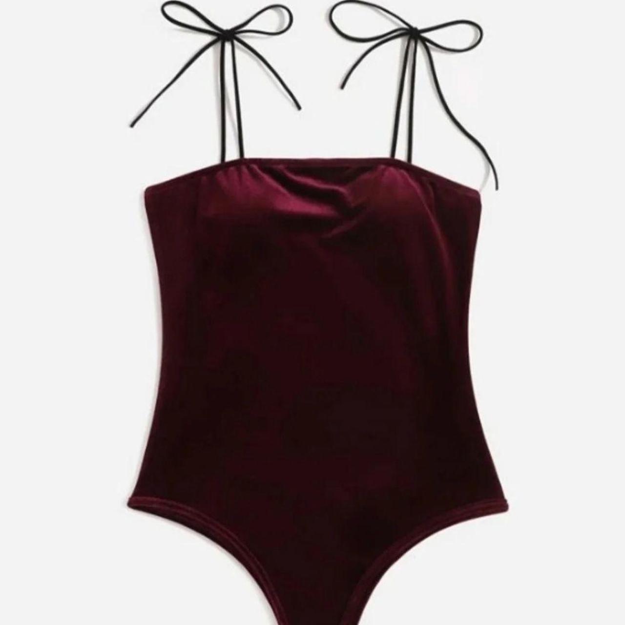 Size M Shein Velvet Bodysuit Smoke free home Offers... Depop