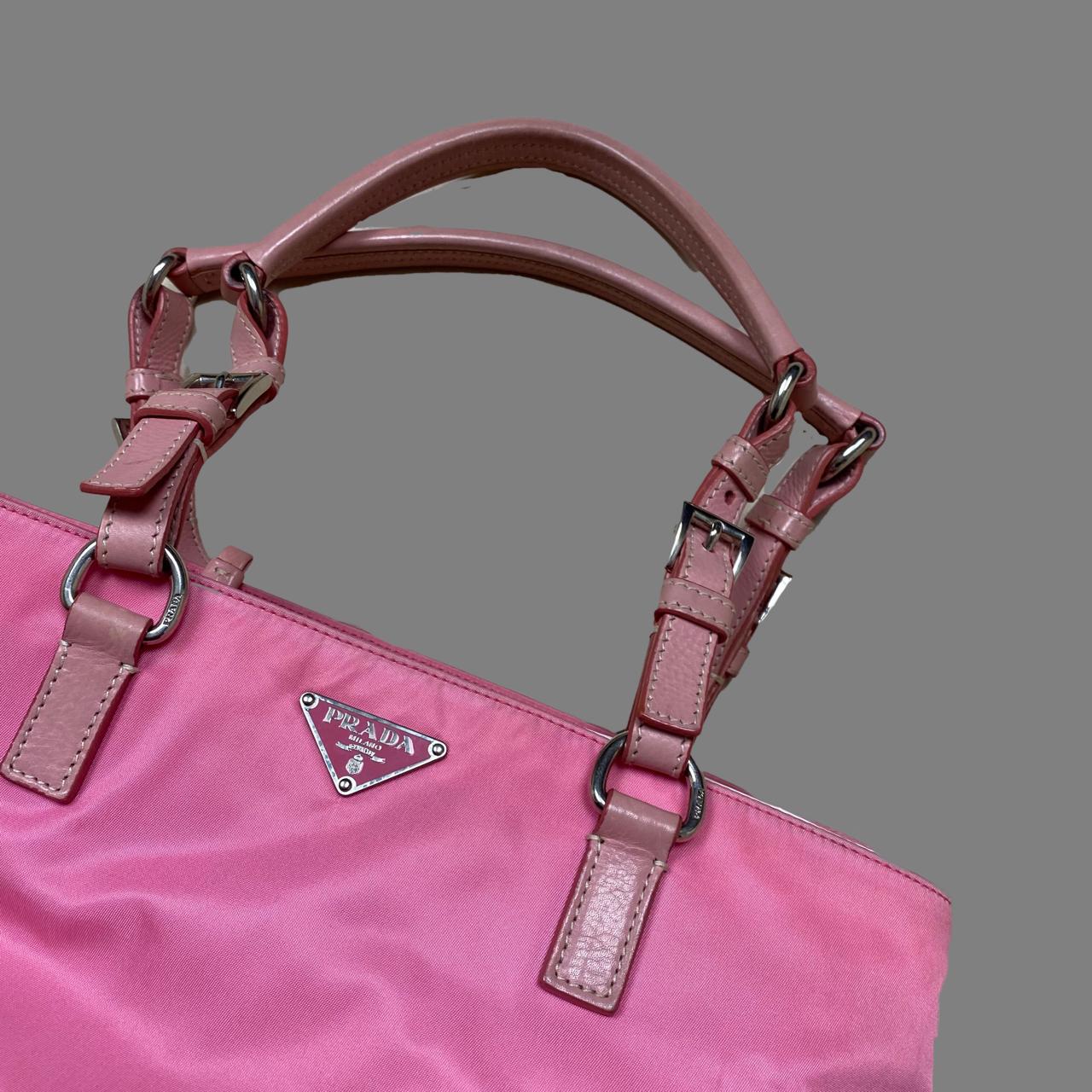 Prada vela nylon crossbody bag in pink 8 x 6' - Depop