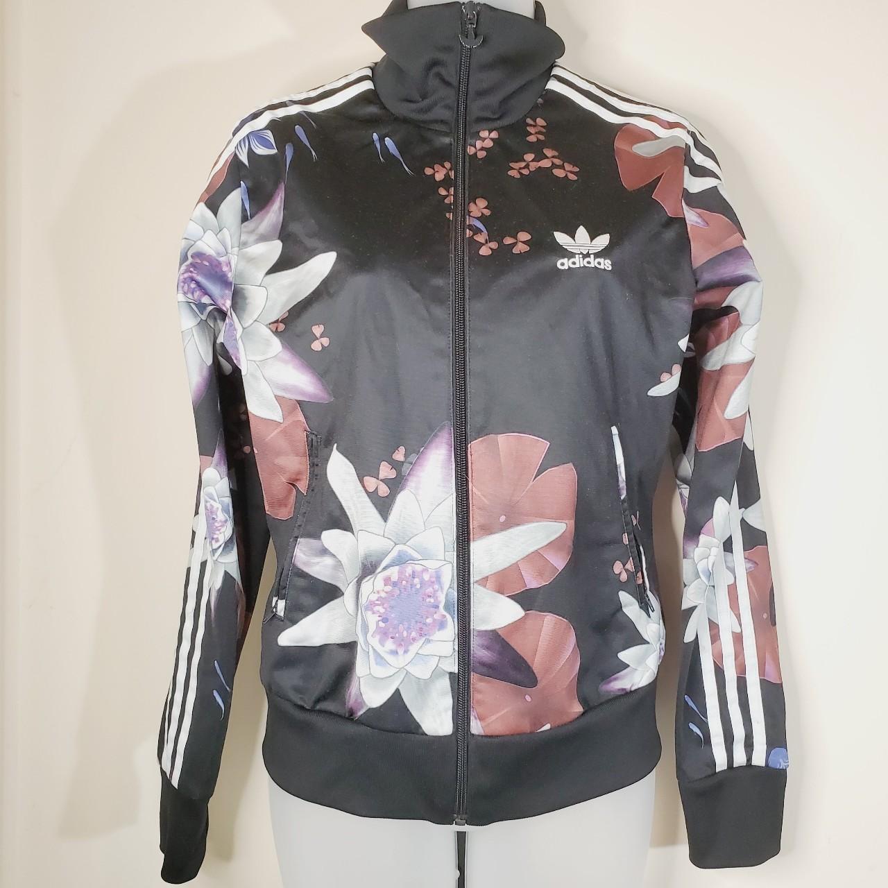 Adidas lotus print track jacket online