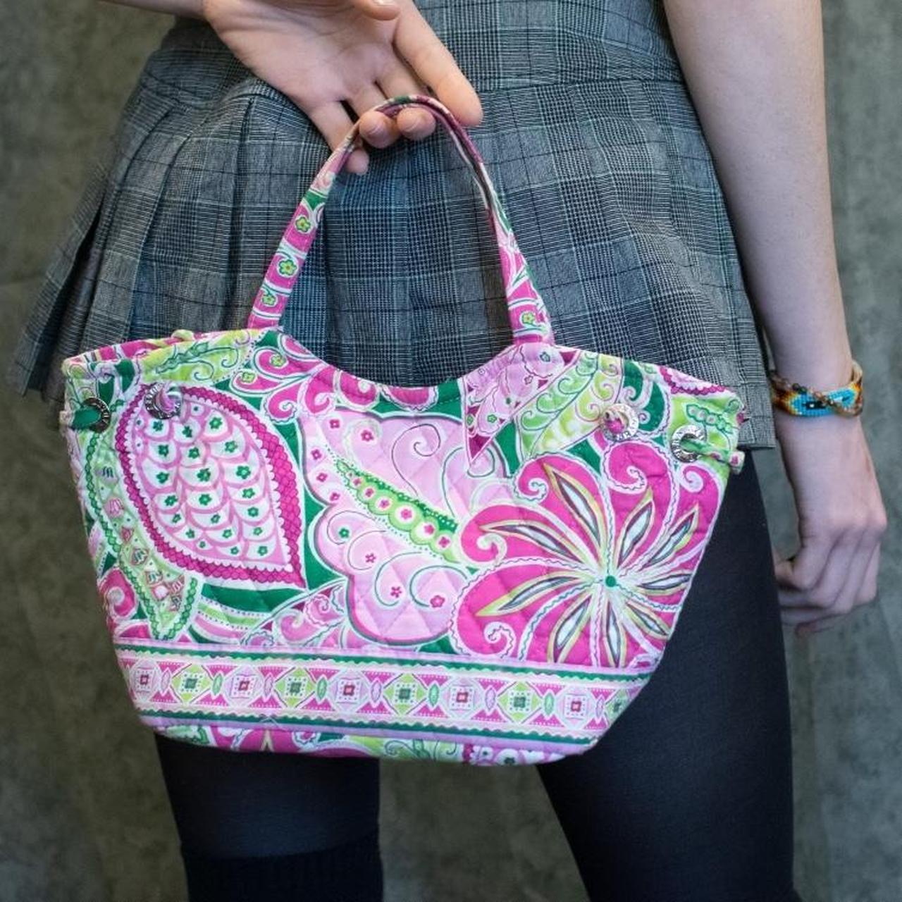 Vera Bradley Y2K little purse in pink/green/white... - Depop