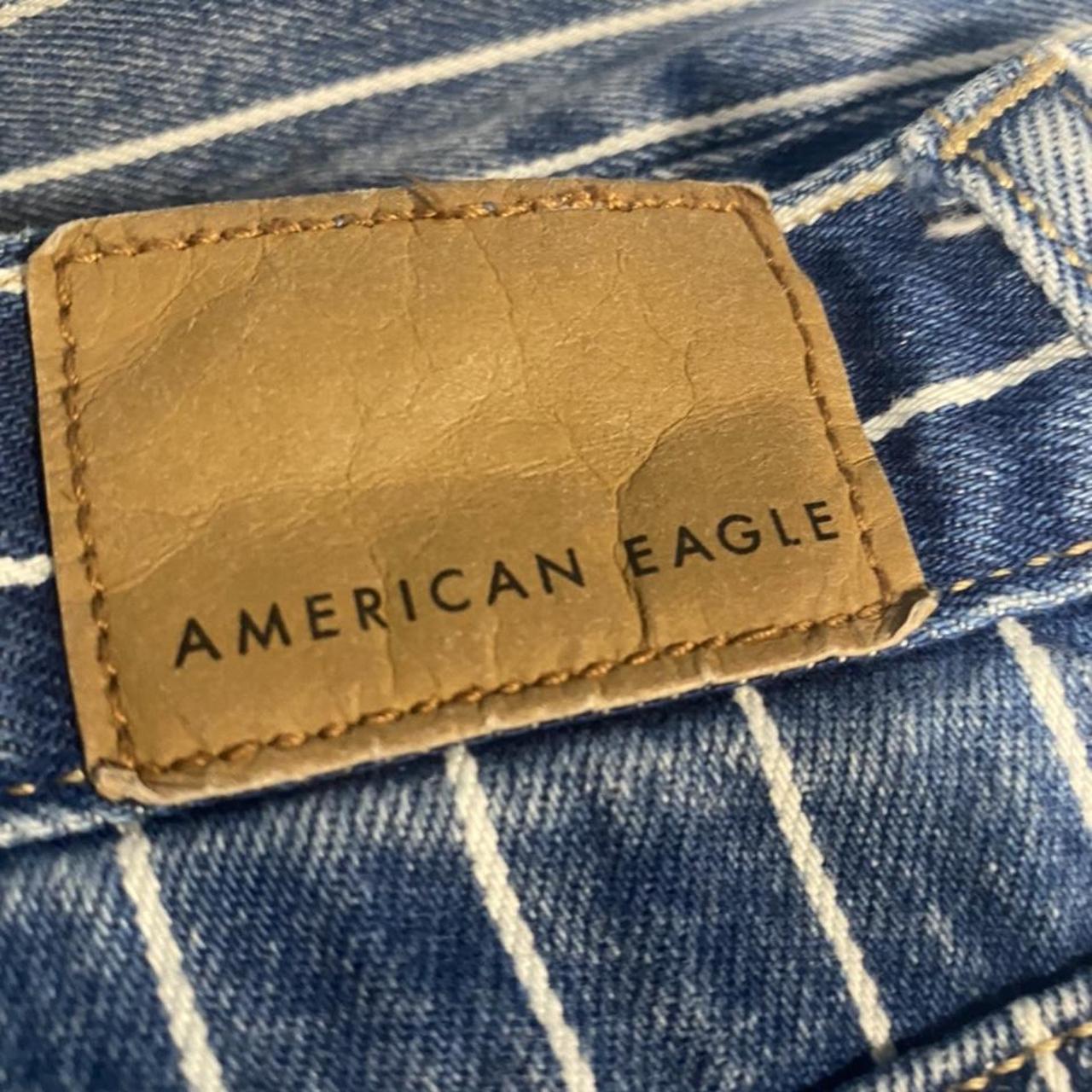 Striped American Egale jeans Size: 4 Long (would... - Depop