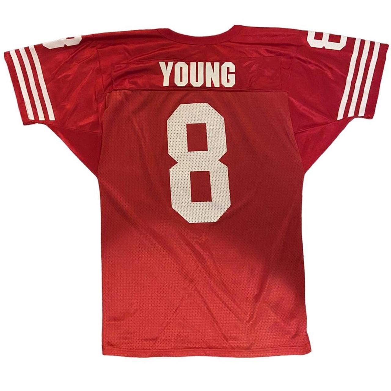 Vintage 49ers Steve Young Tshirt Condition: 7/10 - Depop