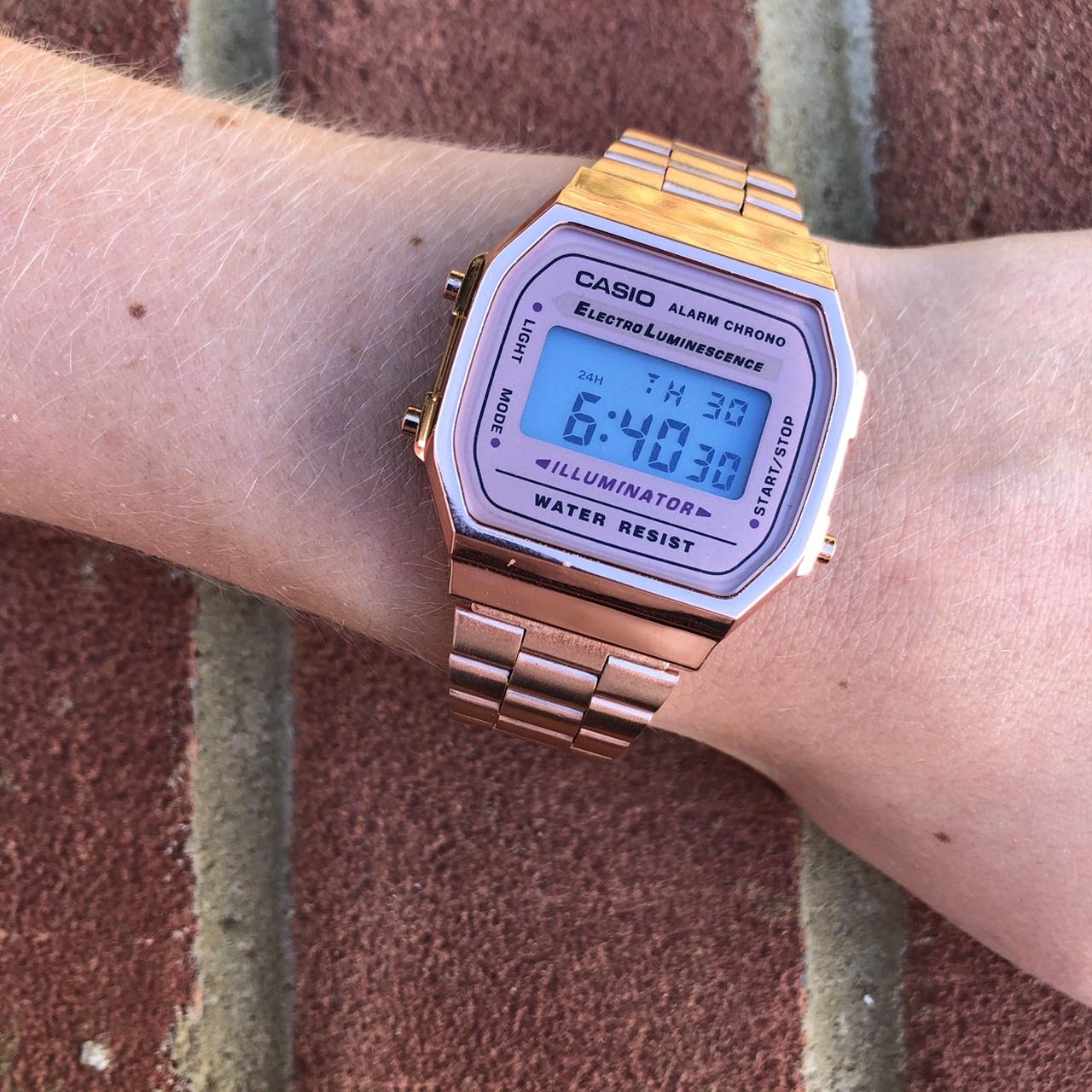 rose gold casio watch