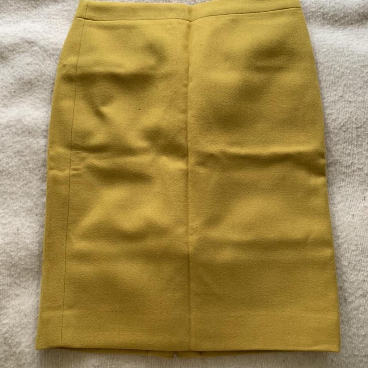 J Crew Womens Yellow Skirt Depop