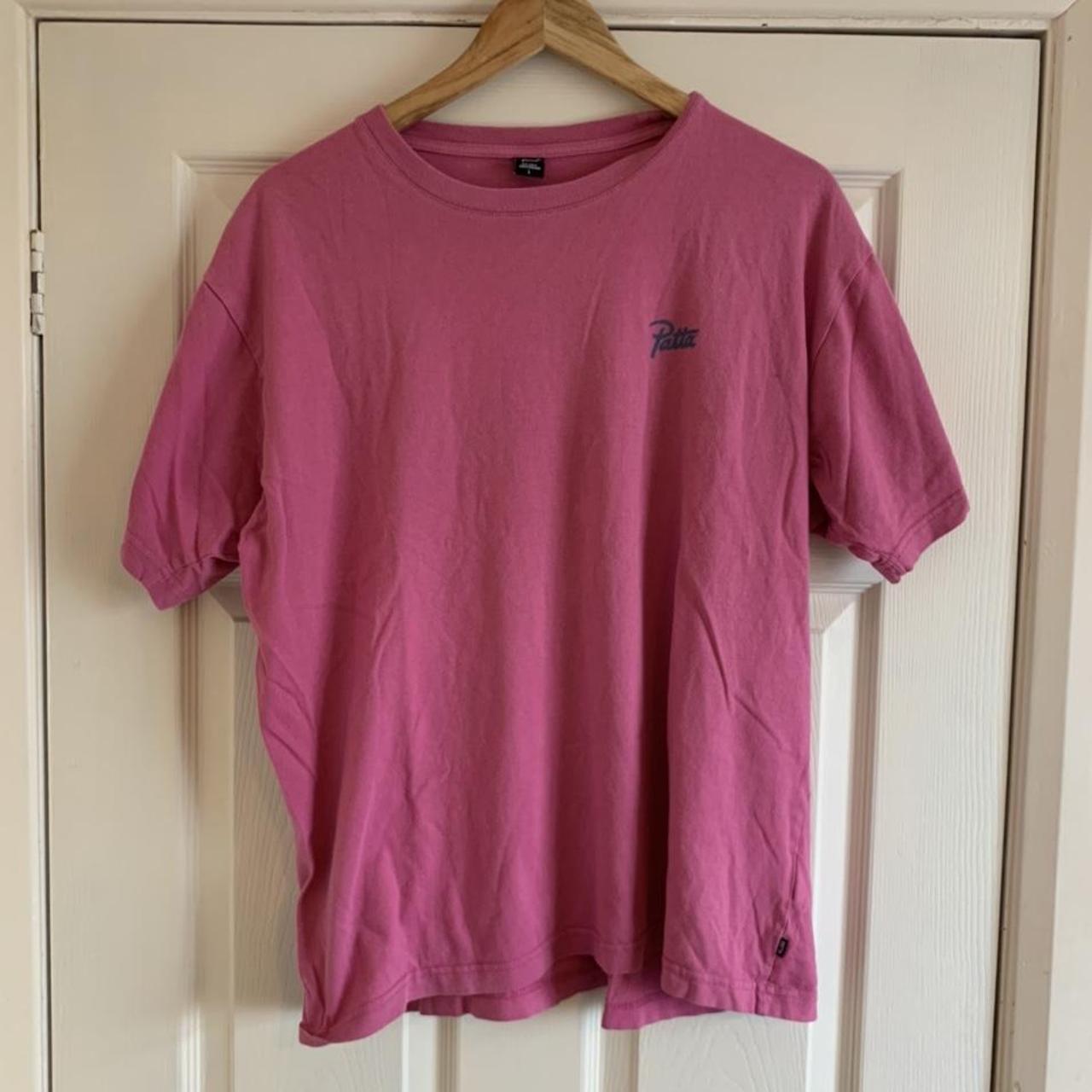 Patta pink t shirt I wanna be adored stone roses on... - Depop